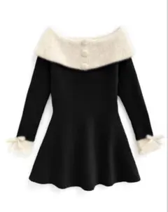 【即日発送】GRL シャギーオフショルフレアニットワンピース[an1615]