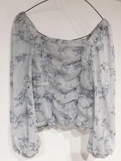 JILLSTUART 花柄シアーブラウス 長袖