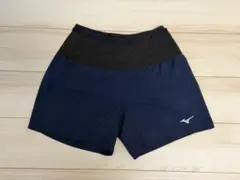 ミズノ ランニング マルチポケットパンツ 6インチ L ネイビー