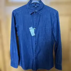 UNIQLO ダークブルー 長袖デニムシャツ S