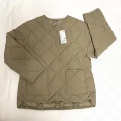 ユニクロ　パフテックリラックスジャケット　ベージュ　美品　ゆったり　パフテック