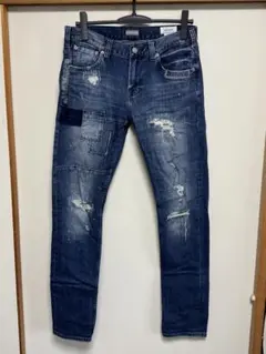 BAYFLOW ベイフロー ダメージリペアデニム テーパード スキニー