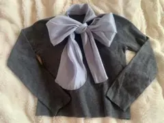 早い者勝ち♡GRL グレー リボン付きニット フリーサイズ