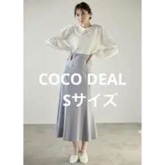 【COCODEAL】後ろレースアップハイウエストスカート サイズ1(S) ブルー