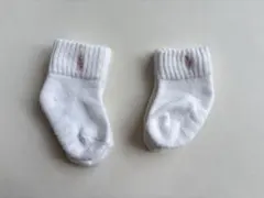 新品未使用ポロラルフローレンベビー靴下 2足セット ホワイト ロゴ付き