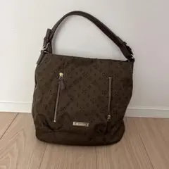 ブラウンナイロンショルダーバッグ