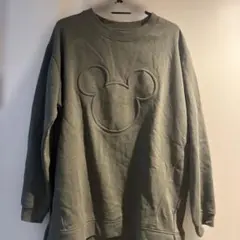 Disney ミッキーマウス トレーナー XL オリーブグリーン