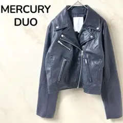 【マーキュリーデュオ】ダブルライダースジャケット　レザージャケット　ブラック　F
