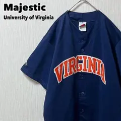 90s USA製 Majestic ベースボールシャツ バージニア大学 カレッジのサムネイル