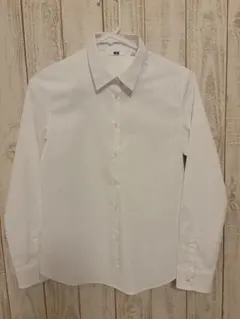 アイロン不要　透けない　伸縮性あり　ワイシャツ　スクールシャツ　白シャツ