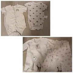 ユニクロ 動物柄 70cm　ロンパース　セット