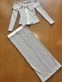 ZARA オフショルセットアップ　S