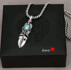 送料無料クロムシルバー1本羽根フェザーロールチェーンネックレス手首に巻けばブレス