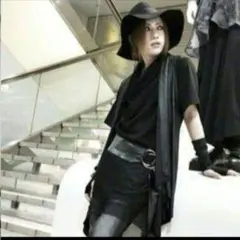 civarize V系 ライダース ジレ ロック ドレープ ブラック - メルカリ