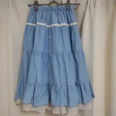 ☆ 水色 ロングスカート ☆