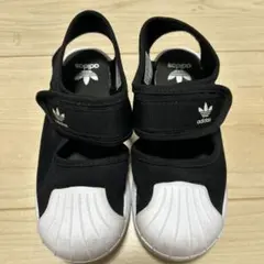 adidas キッズ サンダル ブラック 16cm