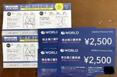 ワールド株主優待券　10000円分　ファミリーセール招待券　2枚のサムネイル