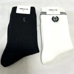 COMME CA ISM 靴下　子供用　2点セット　白黒