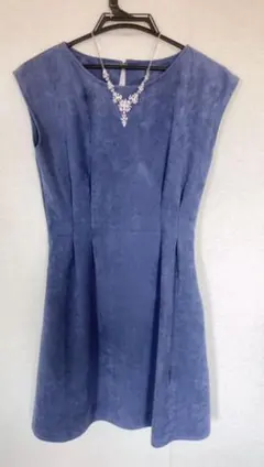 ロイヤルパーティー　ベロア　ノースリーブワンピース　デイリー　お呼ばれ　ドレス