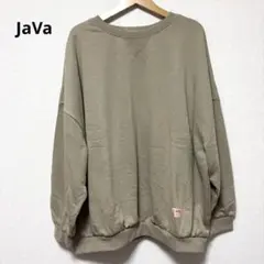 新品タグ付きJaVa ジャバ　ビッグシルエット裏毛長袖クルネックトレーナー　XL