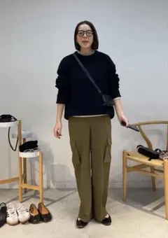 【BASEMENT online】ウエストゴムリラックスカーゴパンツ