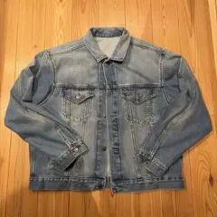 GU ジーユー　デニムジャケット　XL ユニセックス　セットアップ可能　BLUE