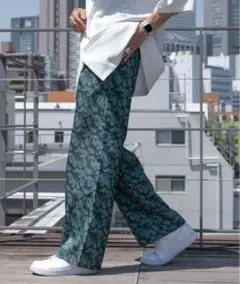 ペイズリー柄ストレートパンツ　kutir