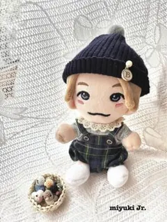 ちびぬい服　☆冬のニット帽セット☆紺