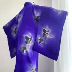 アンティーク長羽織　身丈98cm しつけ付　地紋　正絹　大正ロマン　No2-24