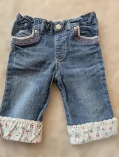 サイズ90 デニムパンツ レース チェリー柄のサムネイル