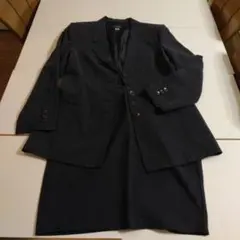 濃紺 ウォッシャブルシルク レディースツーピースMサイズ