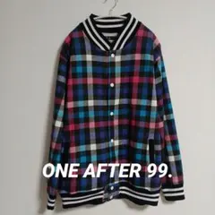 【即日発送】美品。ONE AFTER99.マルチカラー チェック柄 ブルゾン
