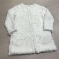 persodea プードルコート ノーカラー ホワイト シンプル M