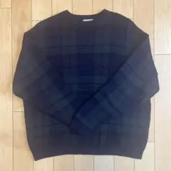 BEAUTY&YOUTH オーバーサイズニット タータンチェック