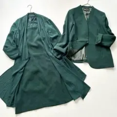 【大きいサイズ／極美品】東京ソワール　現行 3点セット アンサンブルスーツ 15