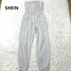 SHEIN　オールインワン 　グレー　ゴム入りウエスト　フィット感