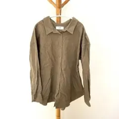 SLOBE IENA オリーブ コーデュロイ 長袖シャツ