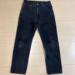 Levi’s 505 後染めブラックW32L30 髭落ち