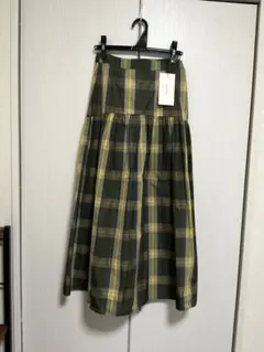 【新品未着用品】　CLOCHE ロングスカート　チェックのサムネイル