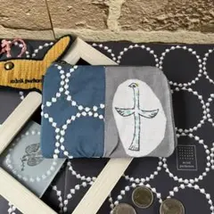 ハンドメイド　L型財布　ポーチ