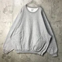 B207古着　トレーナー　スウェット　グレー　無地　90s Y2K