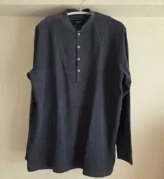 【NAUTICA】ノーティカ ヘンリーネック リブカットソー L 90s 部屋着