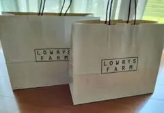 LOWRYS FARM ロゴ入り紙袋 　ローリーズファームショッパー　2枚セット