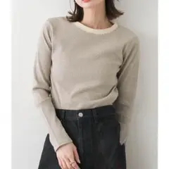 センスオブプレイスバイアーバンリサーチ◆リンガーボーダーTシャツ クルーネック♪
