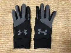Under Armour アンダーアーマー 手袋 黒/グレー 合成皮革　子供用