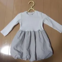 petit main 長袖バルーンワンピース 80