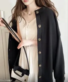 最終値下げ JaVa ジャバコラボ　ワッフル素材　2way楽しめるカーディガン