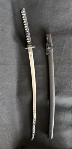 模造刀 打刀 黒鞘 樋入り刀身 鞘付き長さ約104cm 2615 - メルカリ