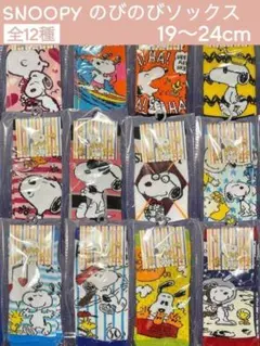 SNOOPY スヌーピー のびのびソックス 全12種セット 19cm～24cm