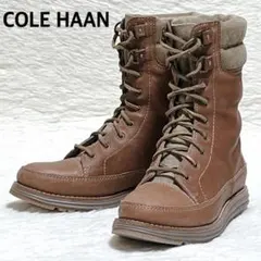 【極美品】コールハーン 編み上げブーツ レザー 6.5B 茶 23.5